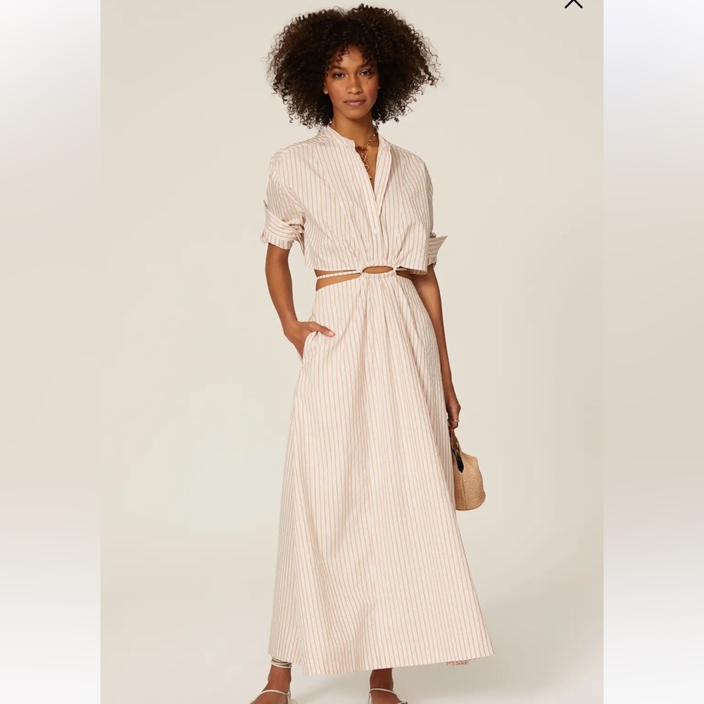 Jonathan Simkhai Janet Open Back Shirt Dress